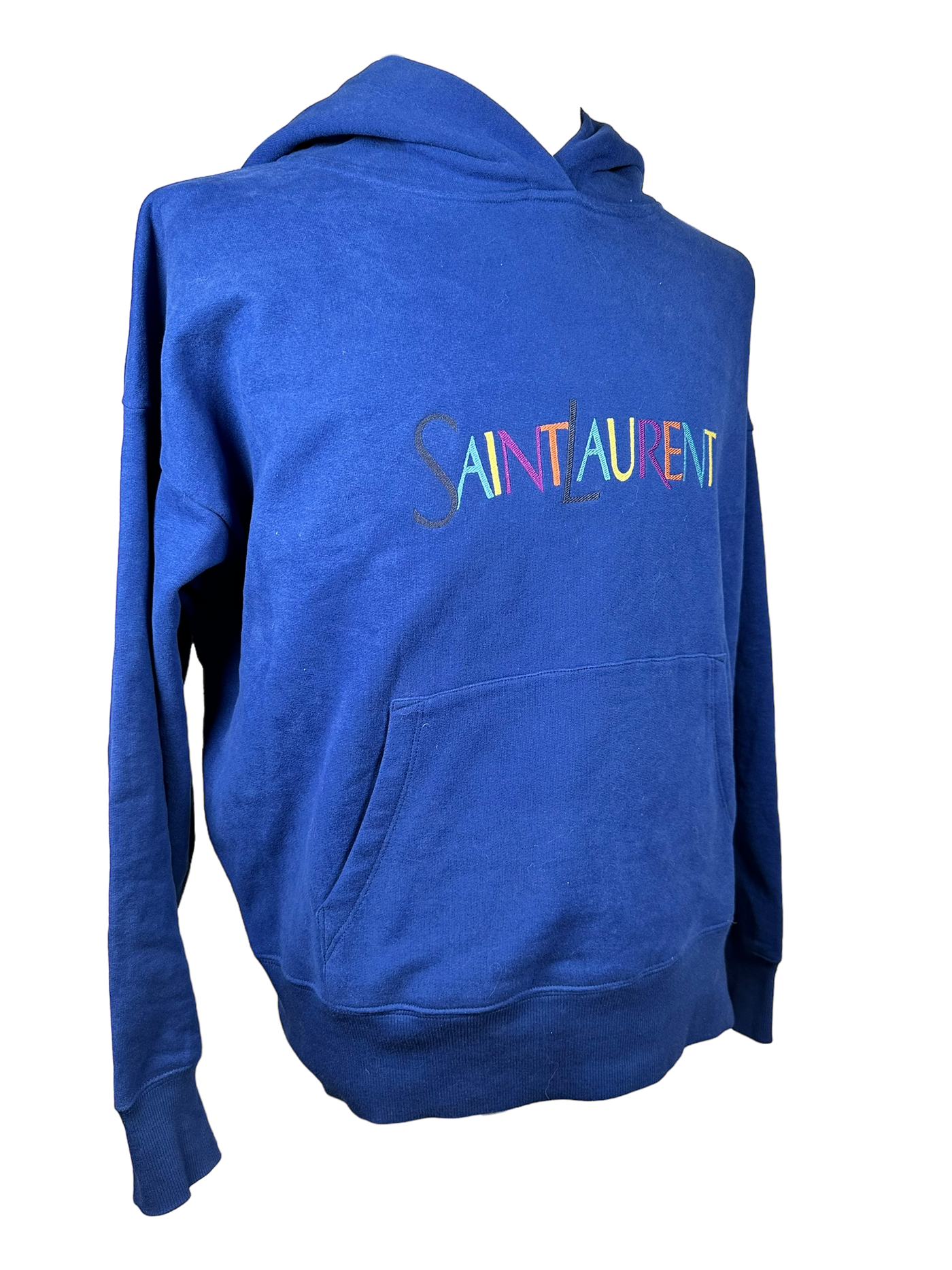 SAINT LAURENT LOGO EMBROIDERED HOODIE