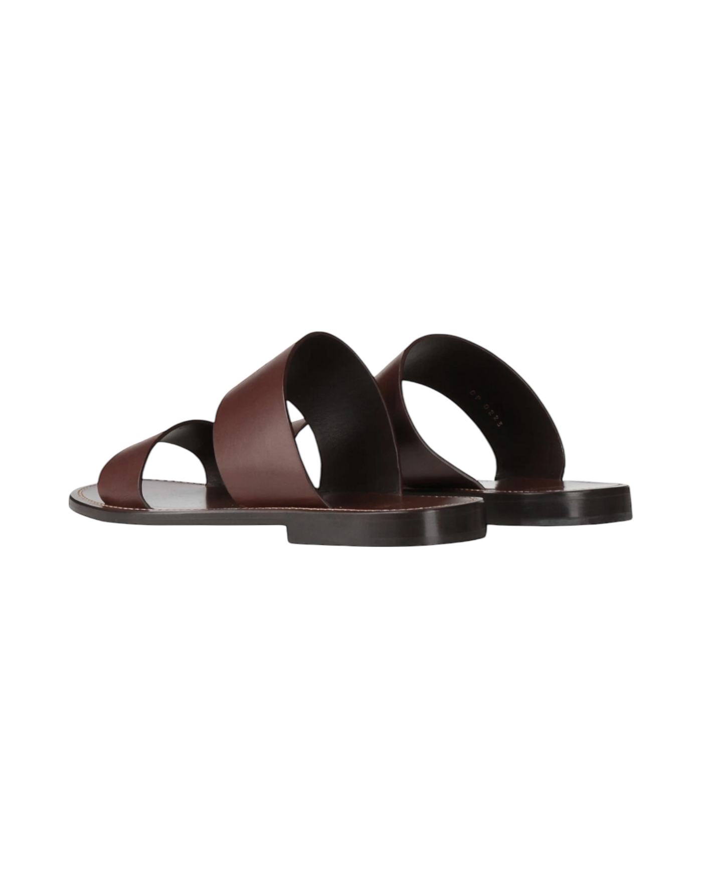 Celine Lerins Slides in Dark Brown