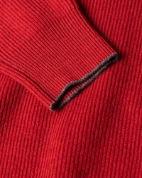 Brunello Cashmere Mouline Turtleneck Jumper in Dark Red