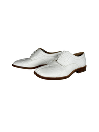 Maison Margiela Crinkle Leather Tabi Loafers in White