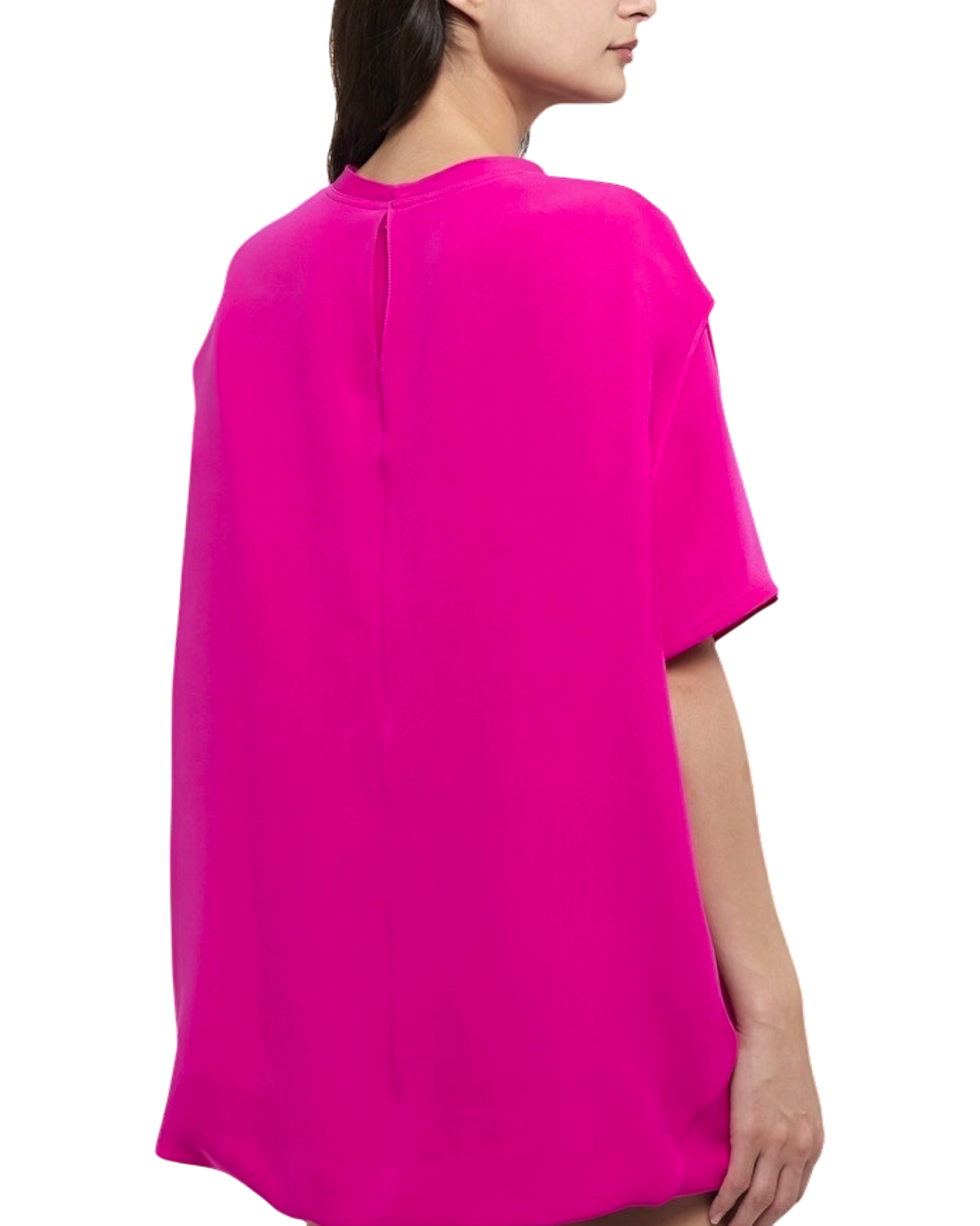 Valentino Garavani Drape-Detail Asymmetric T-Shirt – Pink