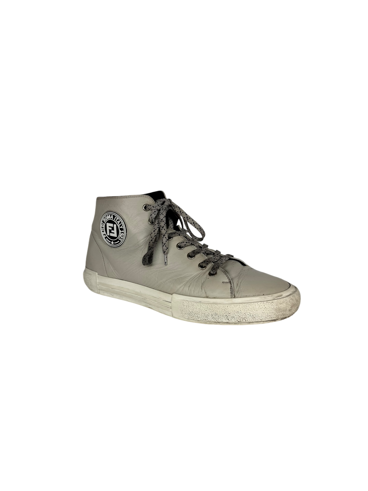 Fendi Calfskin Hi Tops in Grey