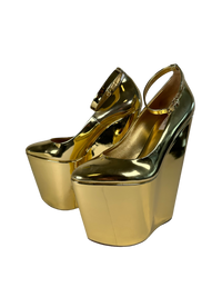 Valentino Metallic Platform Heels