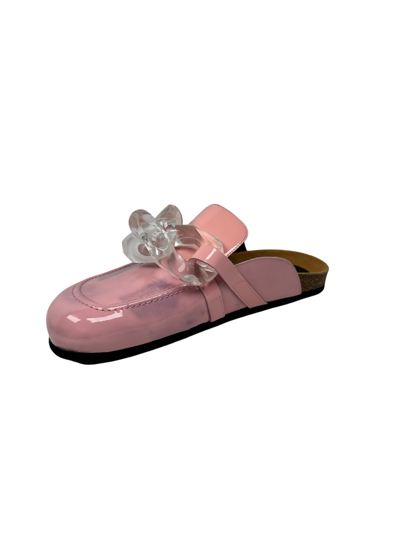 JW Anderson Chain Detail Patent Mule in Pink