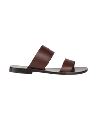 Celine Lerins Slides in Dark Brown
