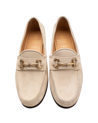 Brunello Cucinelli Suede Horsebit Loafer in Beige