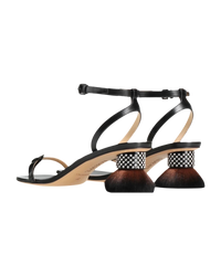 Loewe Petal Brush Heel Sandals