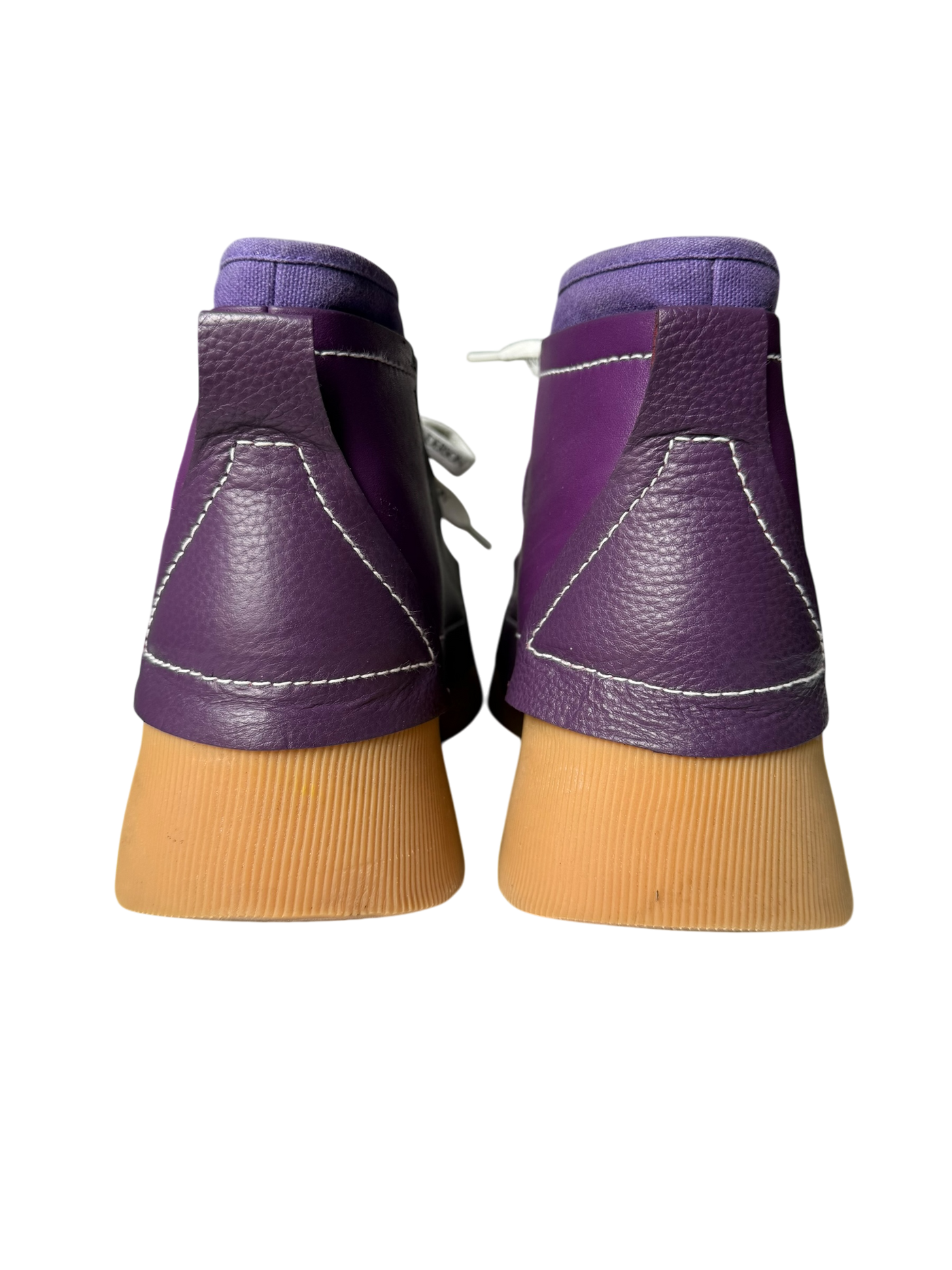 JW Anderson Paneled High Top Sneakers in Purple
