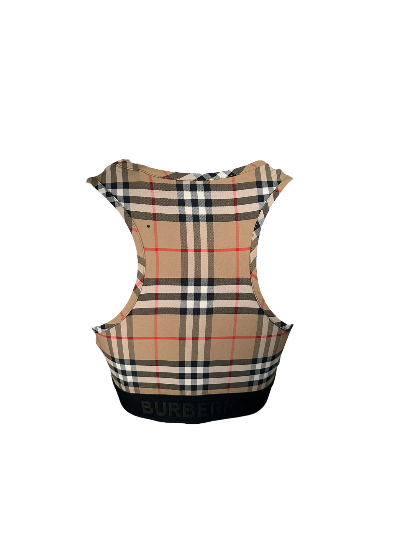Burberry Logo Detail Check Bra Top