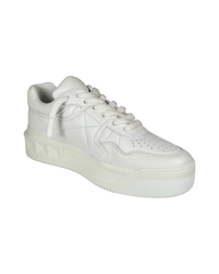Valentino One Stud Sneakers in White