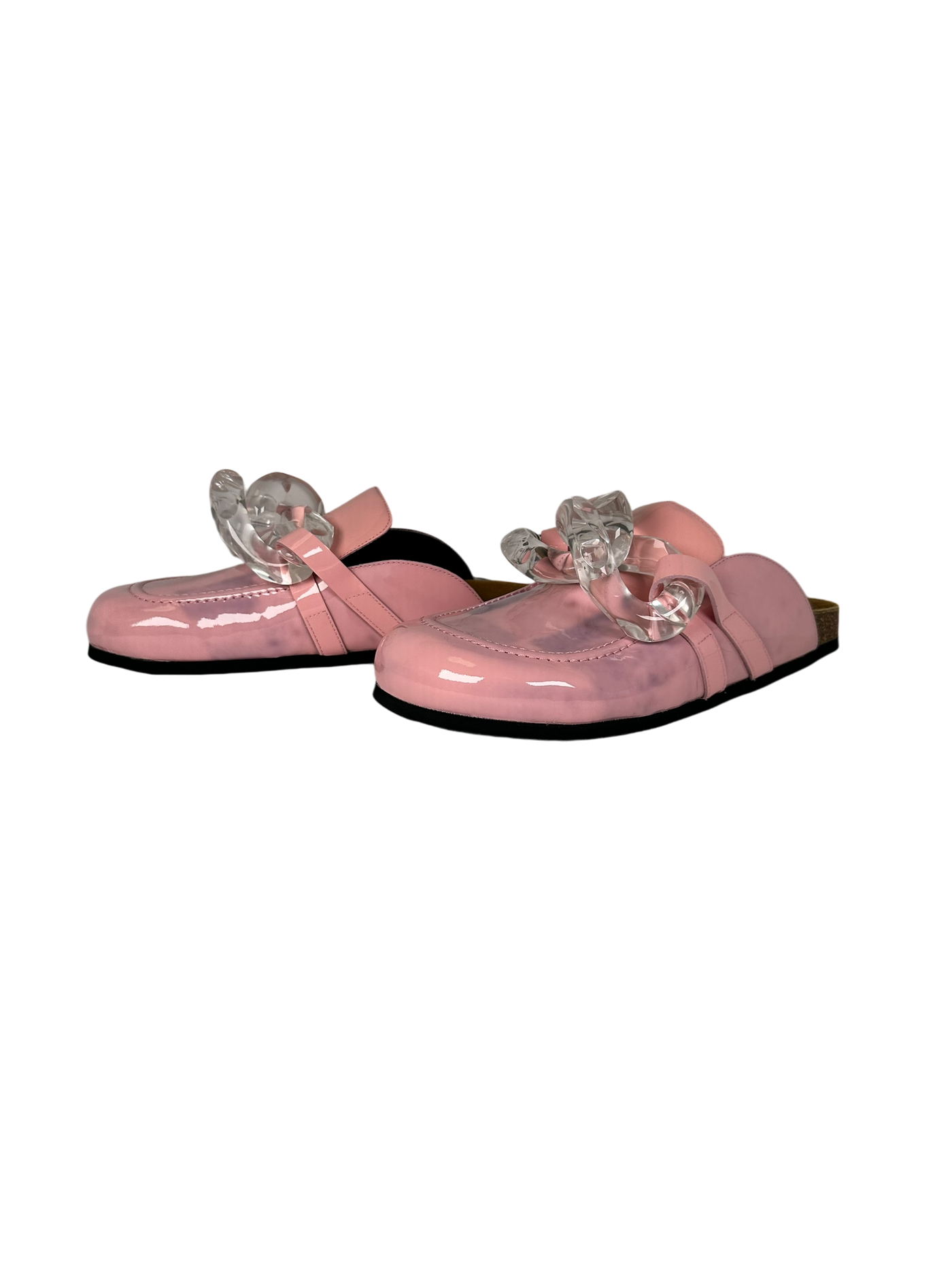 JW Anderson Chain Detail Patent Mule in Pink