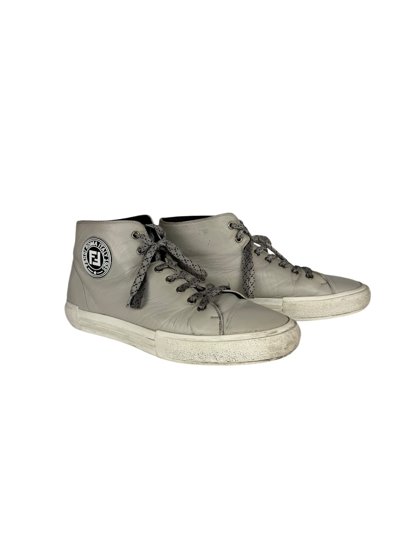 Fendi Calfskin Hi Tops in Grey