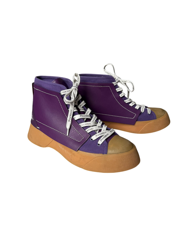 JW Anderson Paneled High-Top Sneakers — Purple, US 10 / EU 43