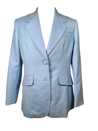 MIU MIU WOOL BLAZER IN AZURE