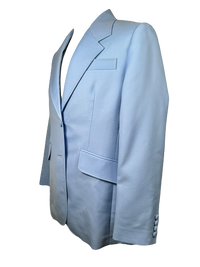 MIU MIU WOOL BLAZER IN AZURE