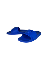 Versace Medusa Head Flat Slides in Blue