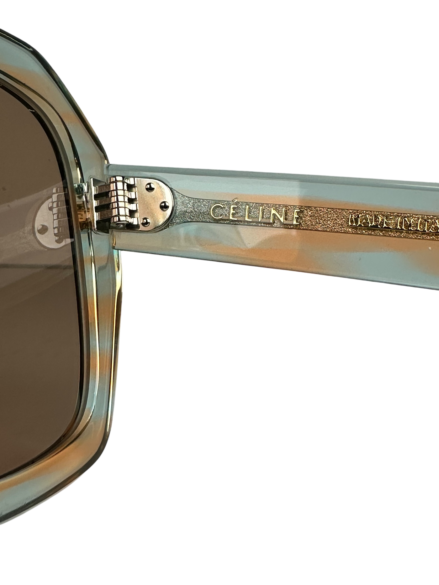 CELINE GEOMETRIC SUNGLASSES IN ORANGE