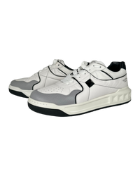 Valentino One Stud Sneakers in Black and White
