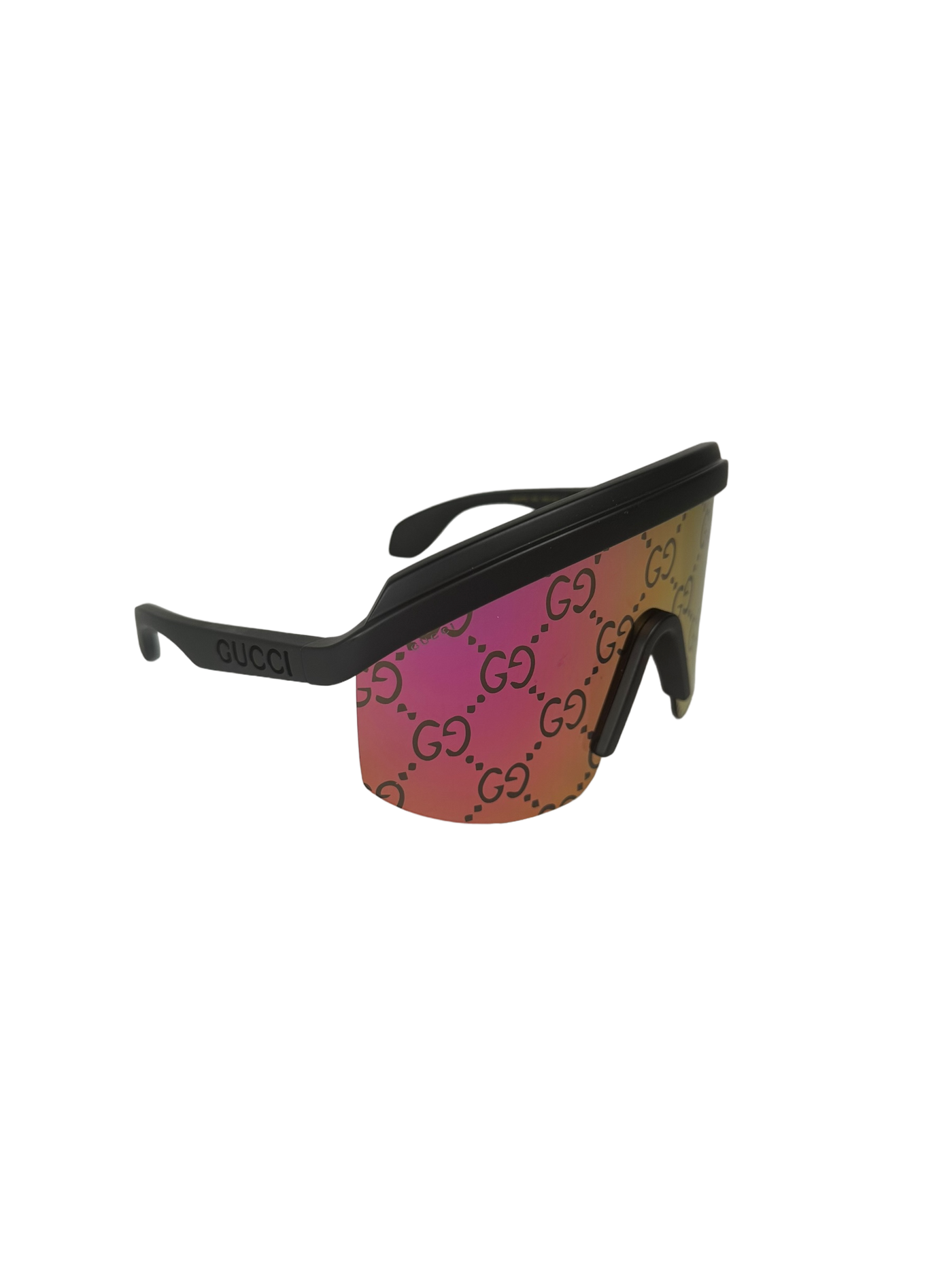 Gucci Oversized Wrap Shield Sunglasses