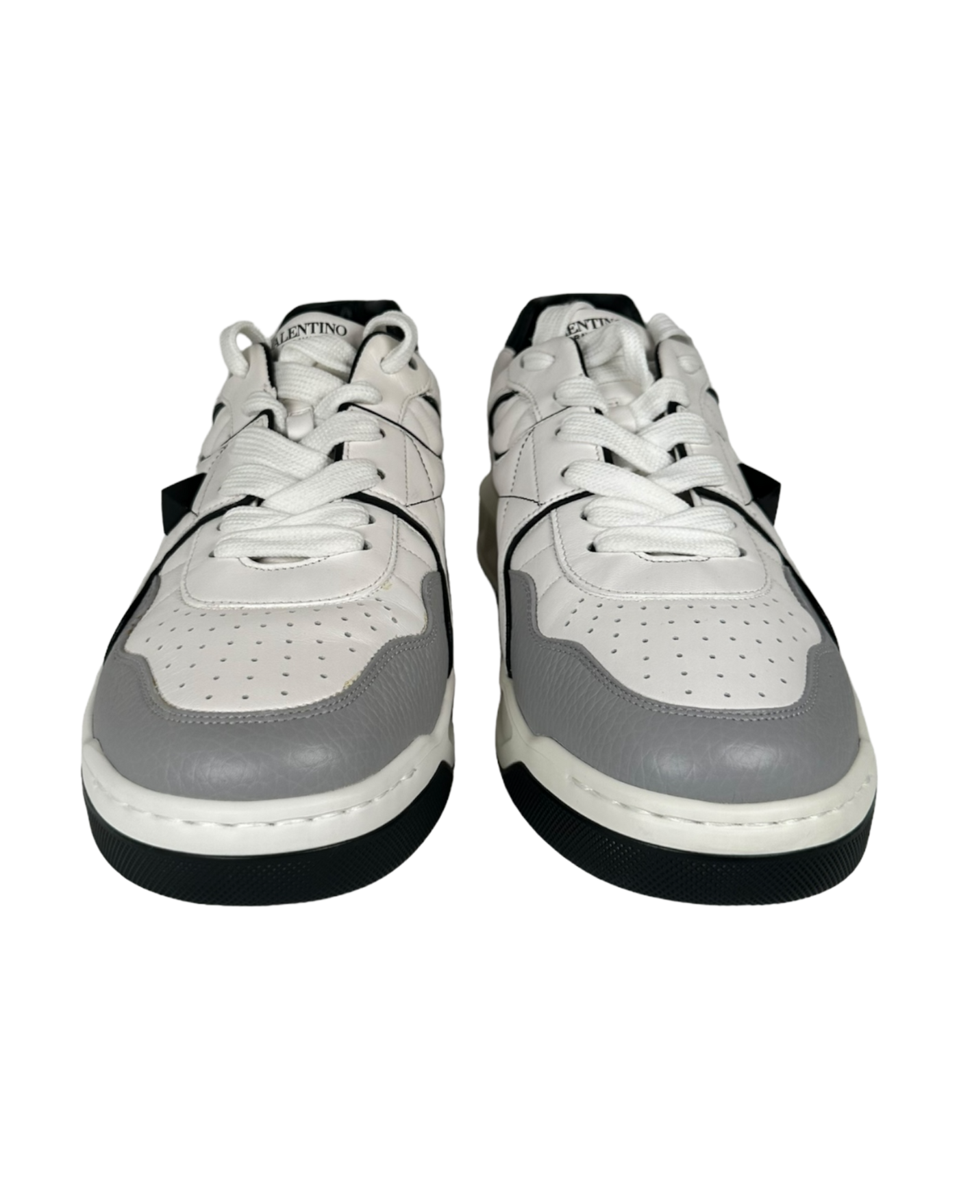 Valentino One Stud Sneakers in Black and White
