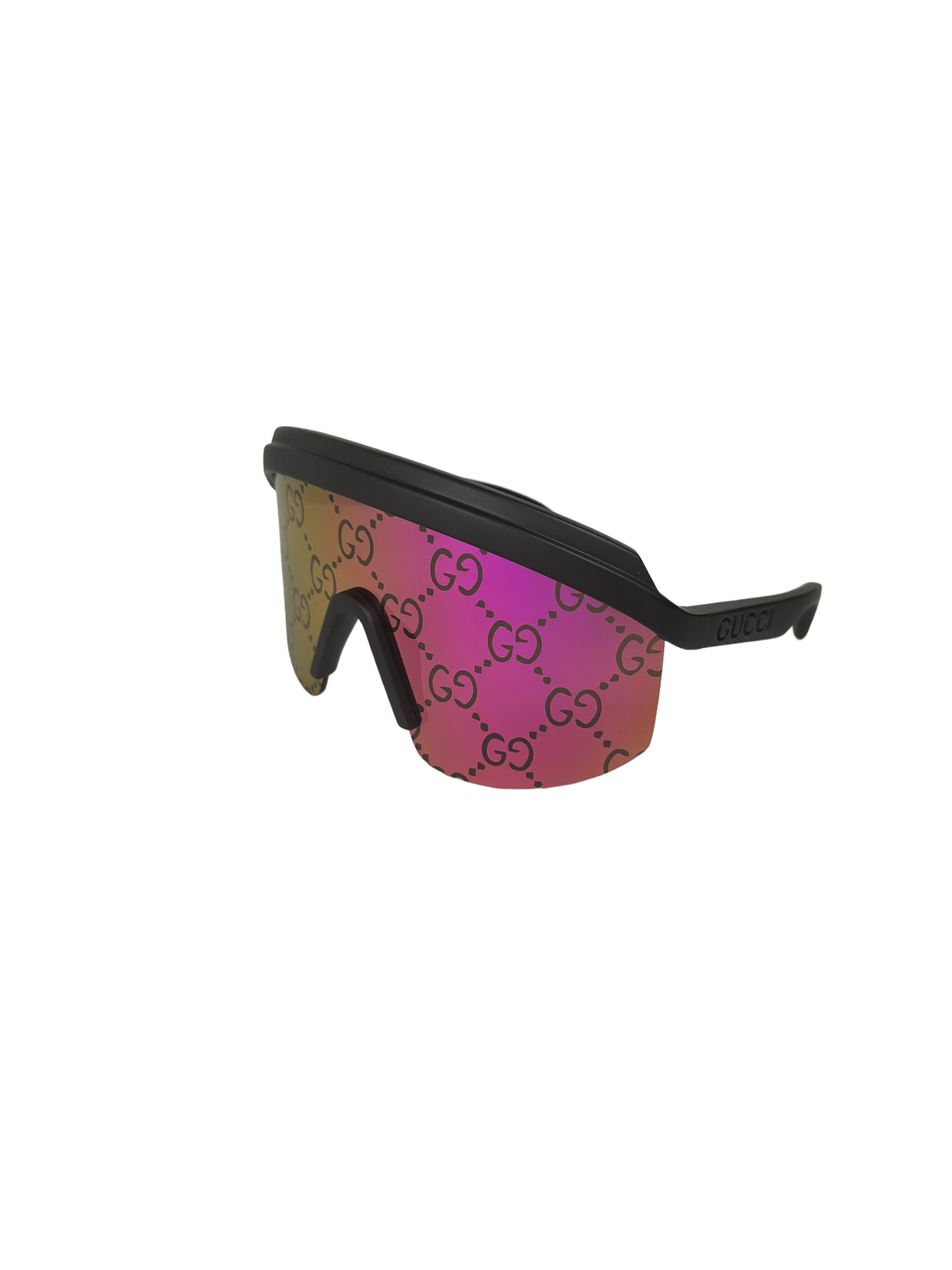 Gucci Oversized Wrap Shield Sunglasses