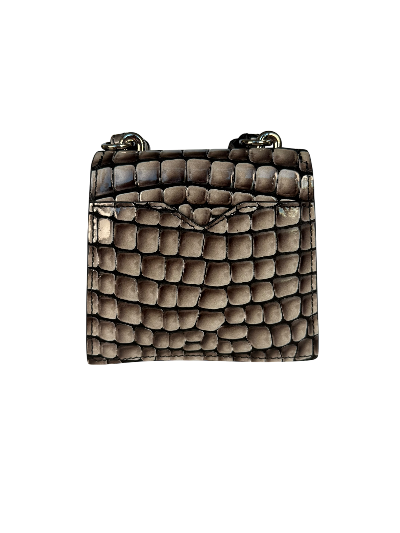 Maison Margiela Croc-Effect Mirrored Mini Bag