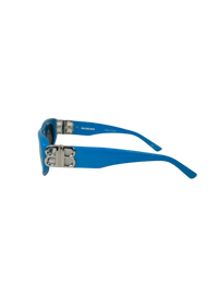 Balenciaga Dynasty BB0095S 011 Blue Silver Grey Lens