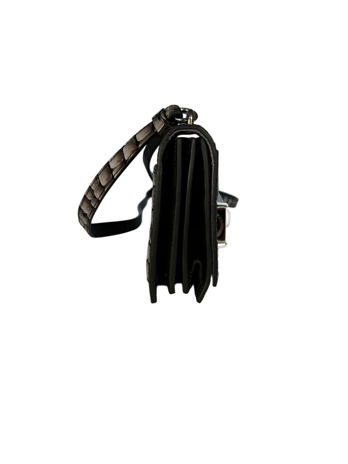 Maison Margiela Croc-Effect Mirrored Mini Bag