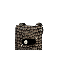 Maison Margiela Croc-Effect Mirrored Mini Bag