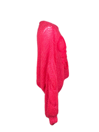 Loewe Anagram Mohair Sweater Fluo Pink Sweater