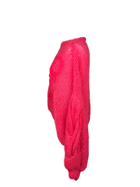 Loewe Anagram Mohair Sweater Fluo Pink Sweater
