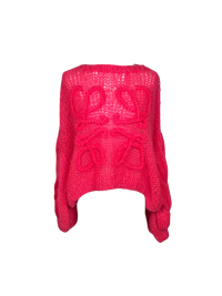 Loewe Anagram Mohair Sweater Fluo Pink Sweater