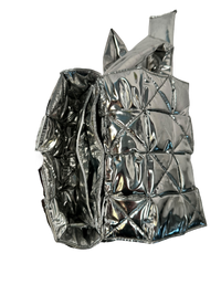 BOTTEGA VENETA PADDED CASSETTE SILVER BAG