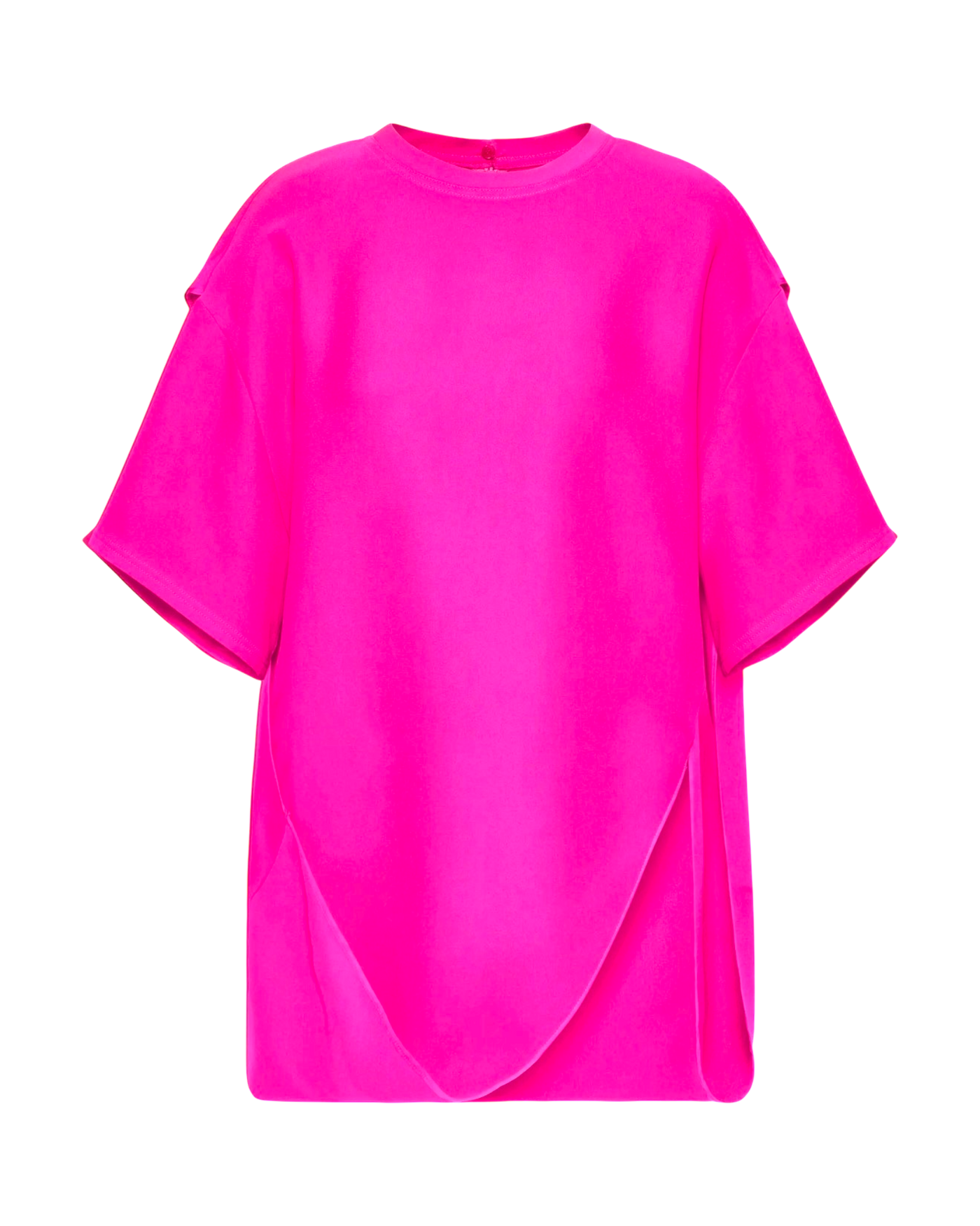 Valentino Garavani Drape-Detail Asymmetric T-Shirt – Pink