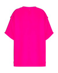 Valentino Garavani Drape-Detail Asymmetric T-Shirt – Pink
