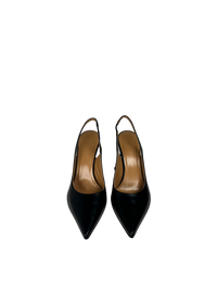 Loewe Leather Rose-Heel Slingback Pumps