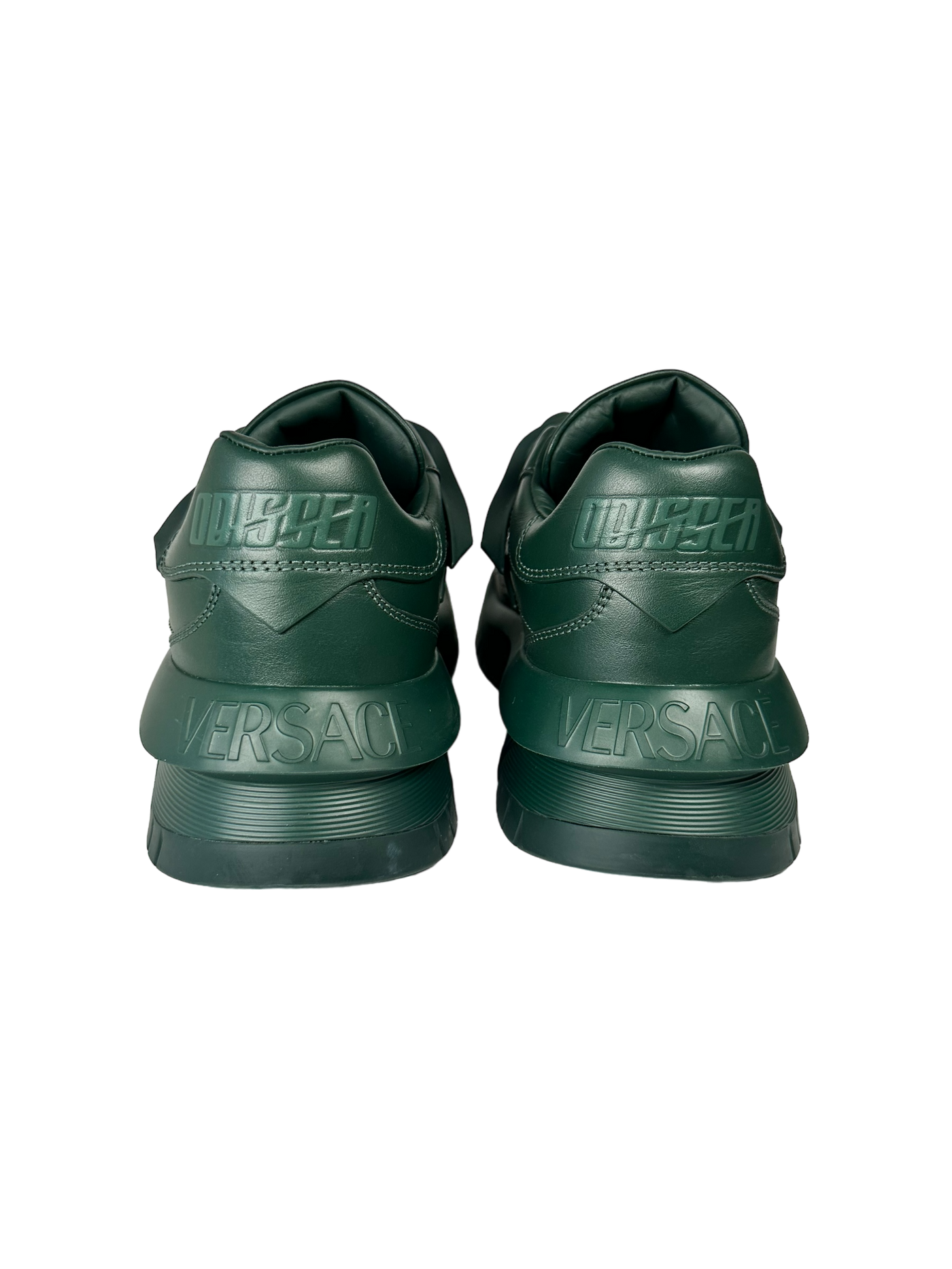 VERSACE ODISSEA CAGE RUBBER MEDUSA SNEAKER IN GREEN