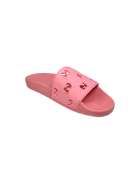 Gucci GG Logo Slides in Pink