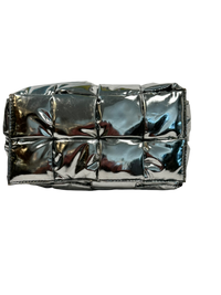 BOTTEGA VENETA PADDED CASSETTE SILVER BAG