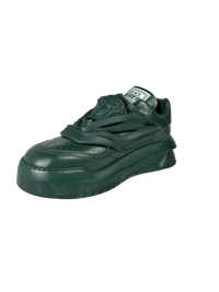 VERSACE ODISSEA CAGE RUBBER MEDUSA SNEAKER IN GREEN