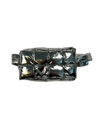 BOTTEGA VENETA PADDED CASSETTE SILVER BAG