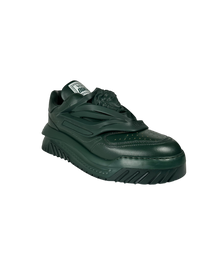 VERSACE ODISSEA CAGE RUBBER MEDUSA SNEAKER IN GREEN
