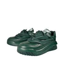 VERSACE ODISSEA CAGE RUBBER MEDUSA SNEAKER IN GREEN