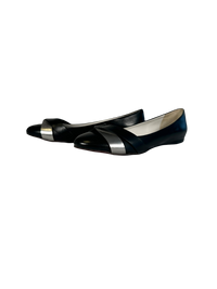 Jil Sander Metallic Patent Leather Ballet Flats