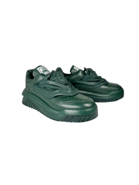 VERSACE ODISSEA CAGE RUBBER MEDUSA SNEAKER IN GREEN