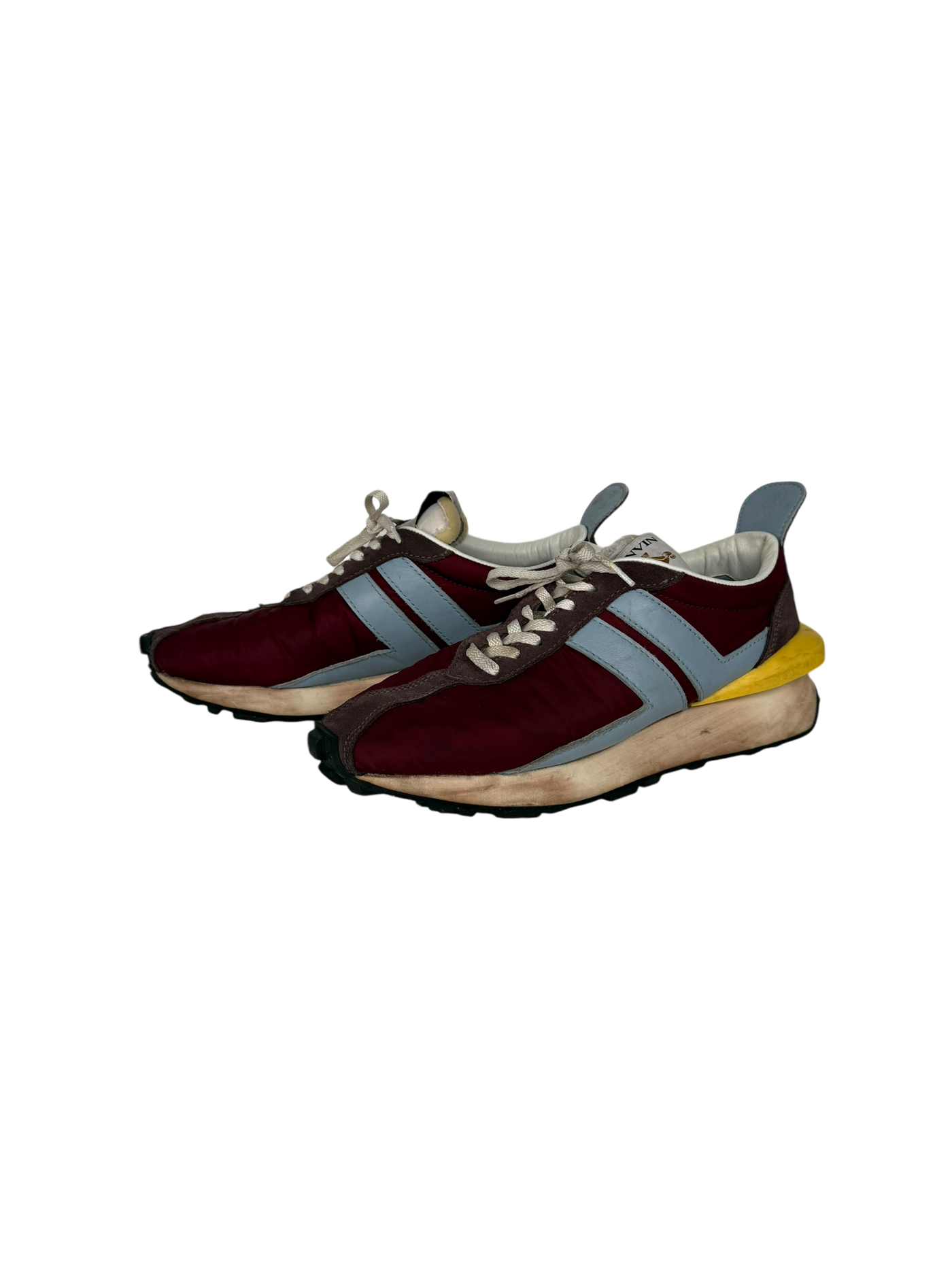 Lanvin Bumpr Sneakers in Maroon