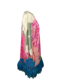 Valentino Garavani Feathered Long Sleeve Dress