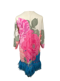 Valentino Garavani Feathered Long Sleeve Dress