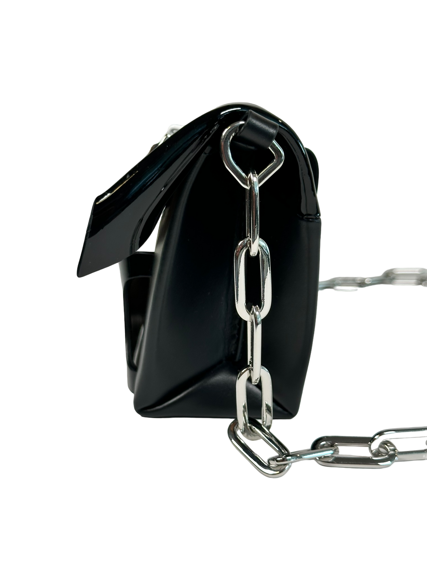 Maison Margiela Patent Leather Snatched Bag in Black