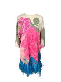 Valentino Garavani Feathered Long Sleeve Dress